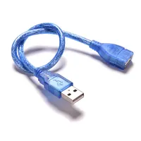 Cable de Extensión USB 2.0 de 30 cm, Macho a Hembra, Cable de Transferencia de Datos USB de Alta Velocidad para PC
