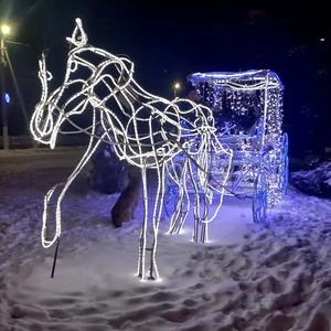 Luz decorativa para exteriores con clasificación IP65 a prueba de agua, estilo carruaje, para decoración de interiores, Navidad, festividades y calles. - Product Image 1