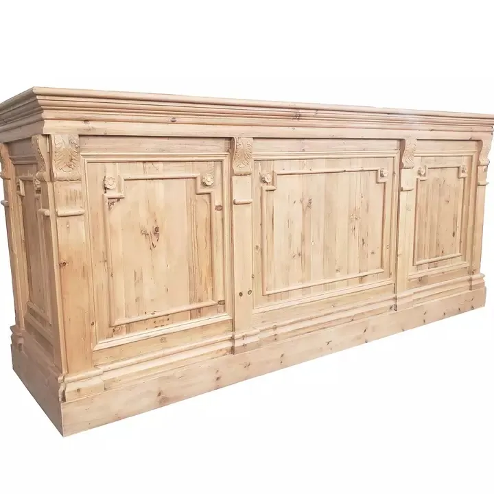 Mrs Woods French Style Reclaimed Solid Wood Rustic Bar Table Event Wedding Bar Counter Design