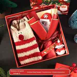 Coffrets cadeaux de décorations de Noël 2025, idées de cadeaux de Noël, boîte avec tasse isotherme et fleur pour femmes - Product Image 2