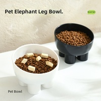 Gamelle pour animaux de compagnie en PP écologique, étanche, anti-déversement, surélevée, ergonomique, avec pieds en forme de pattes d'éléphant, pour chat et chien, anti-choc, inclinée pour la protection cervicale