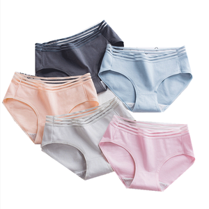 Mutandine da Donna Traspiranti in Cotone a Vita Media, Senza Cuciture, <span class=keywords><strong>Sexy</strong></span>, Tinta Unita, Slip a Prezzo di Fabbrica - Product Image 3