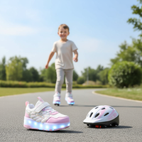 Nouvelles chaussures à roulettes d'extérieur avec roues LED pour enfants, prêtes à être expédiées