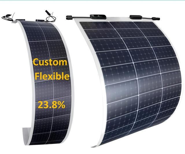 Metal Wrap Through Sunpower Panel Solar See Through 100W Flexible Solar Panel