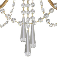 Applique Murale Classique Simple et Luxueuse en Cristal Taillé à la Main, Dorée, pour Éclairage Intérieur Salon Chambre Maison, Lampe Décorative Murale