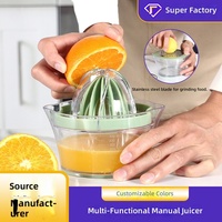 Extracteur de Jus Manuel Portable Multifonctionnel en Acier Inoxydable pour Fruits et Légumes – Modèle à Pression Manuelle