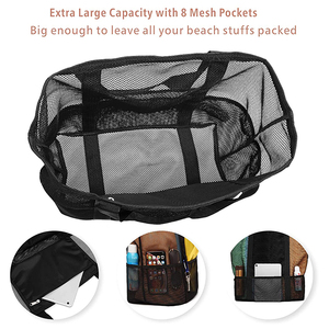 <span class=keywords><strong>Sac</strong></span> <span class=keywords><strong>de</strong></span> <span class=keywords><strong>plage</strong></span> transparent personnalisé imperméable à l'eau pour femmes <span class=keywords><strong>sac</strong></span> à provisions en maille écologique hawaïenne recyclée - Product Image 4