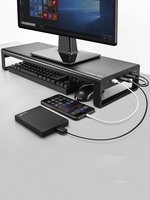 Support de moniteur USB à 8 ports, rehausseur de bureau en aluminium de qualité supérieure, plateforme de base pour écran d'ordinateur, étagère pour bureau