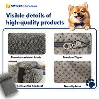Coussin pour chien POE avec matelas, appui-tête amovible, tissu résistant à l'abrasion, base antidérapante, fermeture éclair de qualité supérieure, lavable, logo personnalisé