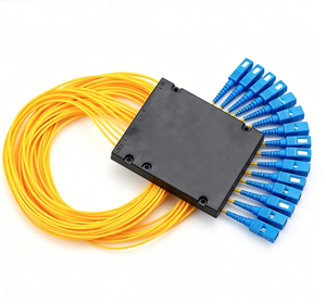 Répartiteur optique PLC à fibres optiques le plus vendu 1x2 1x4 1x8 1x16 1x32 1x64 Boîtier ABS SC UPC APC Fournisseur chinois - Product Image 1