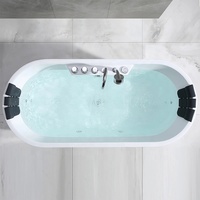 Baignoire autoportante moderne en acrylique pour SPA, équipement sanitaire de salle de bain, baignoire de massage