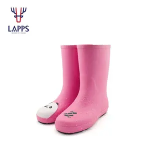 Lapps工厂廉价脚踝硅胶胶靴防水防滑儿童柔软婴儿橡胶鞋底儿童雨靴