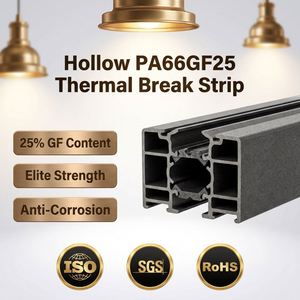 Profil creux en polyamide PA66GF25 à rupture de pont thermique pour murs-rideaux et ensembles de portes en aluminium haute performance - Product Image 1