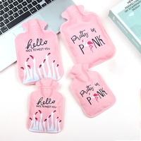 Joli sac à eau chaude rempli d'eau, vente en gros de chauffe-mains en pvc cartoon logo cadeaux d'hiver mini bouteille à eau chaude en pvc pour l'hiver