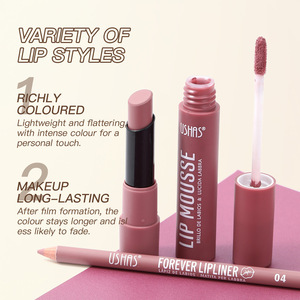 Kits à lèvres personnalisés 3 en 1 OEM avec crayon à lèvres, rouge à lèvres et gloss, crayon à lèvres crémeux vegan anti-transfert - Product Image 1