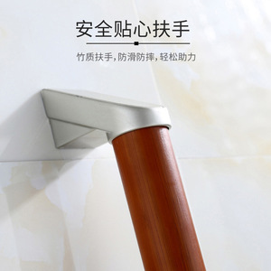 Porte-papier toilette en bois massif avec main courante, porte-papier toilette pour salle de bain, porte-rouleau de papier toilette, musique d'alarme, étanche - Product Image 4