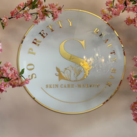 Enseigne Led Rétro-Éclairé Logo Rond Acrylique Mat Enseigne Led Lettre pour Salon de Beauté