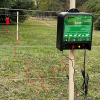 Électrificateur de clôture solaire électronique pour animaux 120 km, amplificateur 6J, générateur d'impulsions pour clôture électronique, contrôleur d'énergie pour ranch