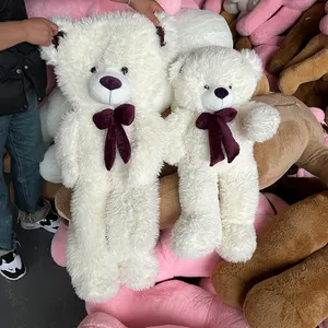 Long Hair Giant Peluches Unstuffed Teddy Bear Skin With Bow Tie Stuffed Animal Toys Teddy Bear Plushie