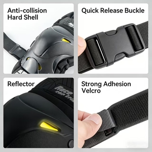 Juego de equipo de protección para motocicleta de cuatro piezas, <span class=keywords><strong>rodilleras</strong></span> cortas <span class=keywords><strong>y</strong></span> <span class=keywords><strong>coderas</strong></span>, Protector de ciclismo duradero - Product Image 6