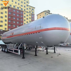 รถพ่วงบรรทุกแก๊ส LPG แบบถังเหล็ก 3 เพลา 56.1-58 คิว 26 ตัน ยาง 12r22.5 สำหรับขาย - Product Image 2