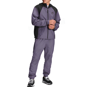 Chaqueta Cortavientos con Capucha para Hombre, Estilo Urbano, de Alta Calidad, con Logotipo Personalizado, Forro Polar Sólido, Secado Rápido, Nailon/Poliéster - Product Image 1