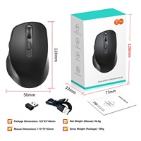 Mouse Vertikal Ergonomis 3D Nirkabel 2.4G USB Isi Ulang untuk Kantor dan Gaming