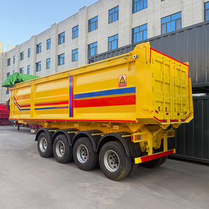 Semi-<span class=keywords><strong>remorque</strong></span> à benne basculante de <span class=keywords><strong>haute</strong></span> qualité à 4 essieux, lourde, 50 tonnes, 60 tonnes, 70 tonnes, 80 tonnes, remorques à benne basculante à 4 essieux, <span class=keywords><strong>remorque</strong></span> à benne basculante arrière - Product Image 4