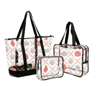 Individuell Bedruckte Transparente Taschensets mit Hawaiianischen Muscheldesigns in Klein/Mittel/Groß für Tägliche Reisebedürfnisse