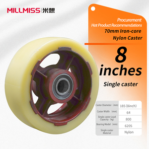 Ruote Girevoli in Gomma da <span class=keywords><strong>6</strong></span> Pollici; Ruote per Carrelli Manuali/Rimorchi Piccoli e Robusti; Ruote con Freno da 4/5/8 Pollici ad Alta Capacità di Carico - Product Image 4