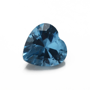 Gema suelta de zafiro azul, espinela sintética 120 #, piedra de espinela con corte de corazón para joyería - Product Image 1