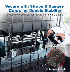 New có thể điều chỉnh lớn Pet Divider rào cản nặng dây lưới phổ quát phù hợp với xe separator Dog Car rào cản - Product Image 6