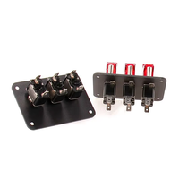 ASW-07D Panneau de commutation à bascule 3 gangs 20A 12V avec couvercle lumineux LED, 3 broches, étanche IP65, plaque de commutation SPST ON-OFF, stroboscope automobile