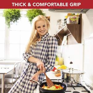 <span class=keywords><strong>Zulay</strong></span> Kitchen Juego de utensilios de cocina de madera antiadherentes ecológicos de 6 piezas Cucharas de madera de teca para cocinar - Product Image 4