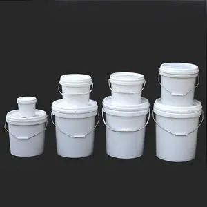 High Quality Reasonable Price 5 Gallon Plastic Pails 20L Clear White Food Grade Plastic Buckets With Lids And Handles Wholesale