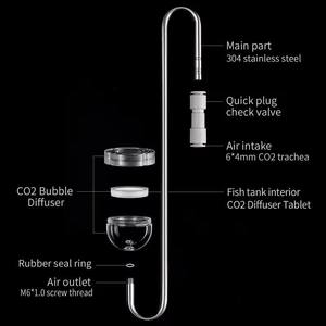 Chất lượng cao bằng thép không gỉ Carbon Dioxide Atomizer Fish Tank phụ kiện Aquarium <span class=keywords><strong>CO2</strong></span> khuếch tán - Product Image 3