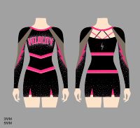 Tenue de compétition pour filles, design de qualité, couleur rouge, vêtements d'entraînement personnalisés, uniforme d'équipe pour filles, uniformes de cheerleading entièrement ornés de strass
