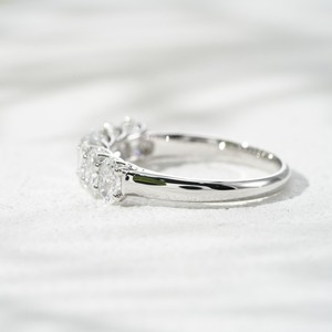 Anello con Diamante Ovale Coltivato in Laboratorio 5*3mm, Fede Eternity in Oro Massiccio 10k, Pronto per la Spedizione - Product Image 6