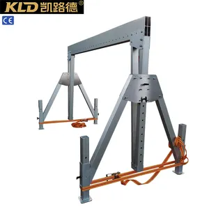 Portable mini crane 1 ton 2 ton hand push mobile workshop lifting equipment height width adjustable aluminum gantry crane