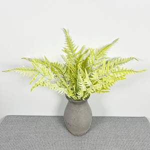 Dinding Tanaman Pakis Hijau Simulasi Bahan PVC Lembut Grosir Dekorasi Rumah Alat Peraga Pemotretan Daun Persia - Product Image 2