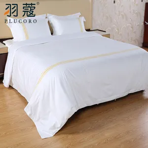 Cotton Bed Sheet Set Hotel New 100 Cotton Hotel Bed Room Linens Cotton Satin Stripe Linen Bedding Set For Hotel