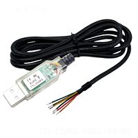 Chip FTDI TTL-232RG-VREG1V8-WE, Konverter Serial TTL ke USB Kabel Generik untuk Digunakan dengan Perangkat yang Memiliki Serial Level Logika