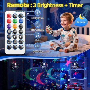 Lámpara Proyector <span class=keywords><strong>de</strong></span> Medusas Recargable por USB con Control Remoto, Luz <span class=keywords><strong>de</strong></span> Proyección <span class=keywords><strong>de</strong></span> Cielo Estrellado con 3 Películas Integradas y <span class=keywords><strong>Música</strong></span> <span class=keywords><strong>Relajante</strong></span> para <span class=keywords><strong>Dormir</strong></span> - Product Image 3