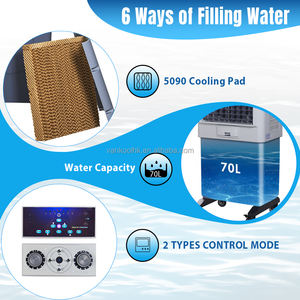 Ventiladores dobles, aire acondicionado portátil de pie, Enfriador de aire evaporativo, máquina de crimatización, Enfriador de aire eléctrico, ventilador de refrigeración - Product Image 4