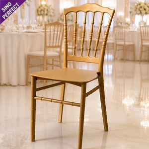 Silla Chiavari de lujo con respaldo ovalado de ratán, metal cromado brillante, dorada, para bodas, eventos, banquetes, fiestas, hoteles, restaurantes. - Product Image 5