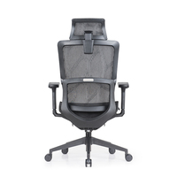 Chaise de bureau ergonomique à dossier haut avec hauteur réglable, design moderne, base robuste - Tissu