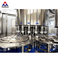 Machine de remplissage automatique d'eau minérale pure, ligne de production complète de mise en bouteille d'eau pure