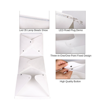 Takenoken Mini 20cm Photo Studio boîte à lumière photographie boîte souple panneau d'éclairage LED tente pliable 2 couleurs 5500K couleur
