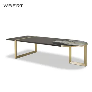 WBERT italienischer Stil leicht luxus lack Naturmarmor Arbeitsplatten, einfach und modern unregelmäßiges Design Edelstahl Fußdiele