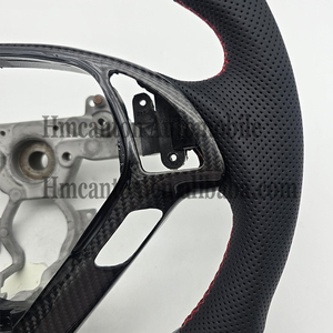 Volante de cuero perforado de fibra de carbono de gran oferta de fábrica para Infiniti G27 G37 CarSteering Wheel - Product Image 5